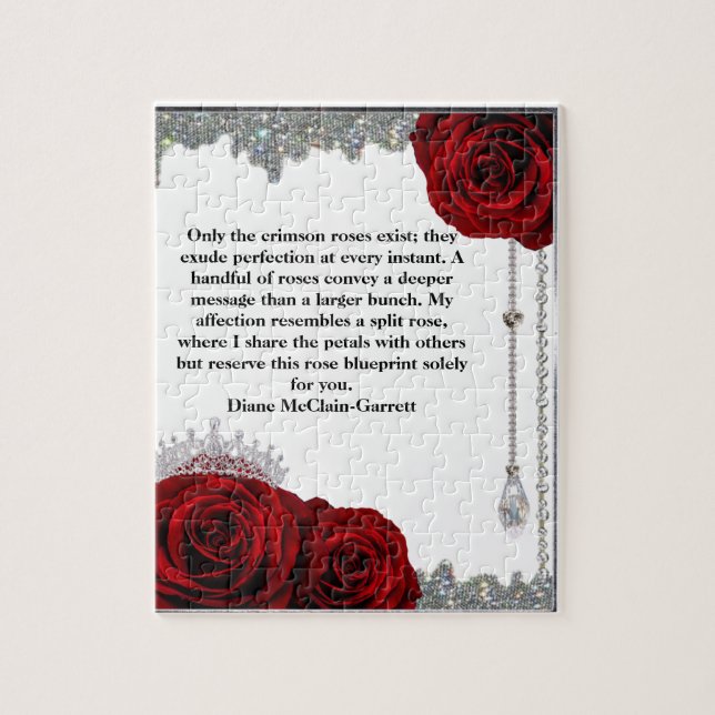 "Unlock the magic of fun with our red rose puzzle (Vertical)