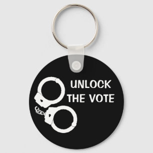 Unlock The Vote: Black/White Key Ring