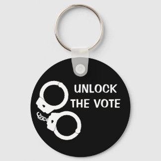 Unlock The Vote: Black/White Key Ring
