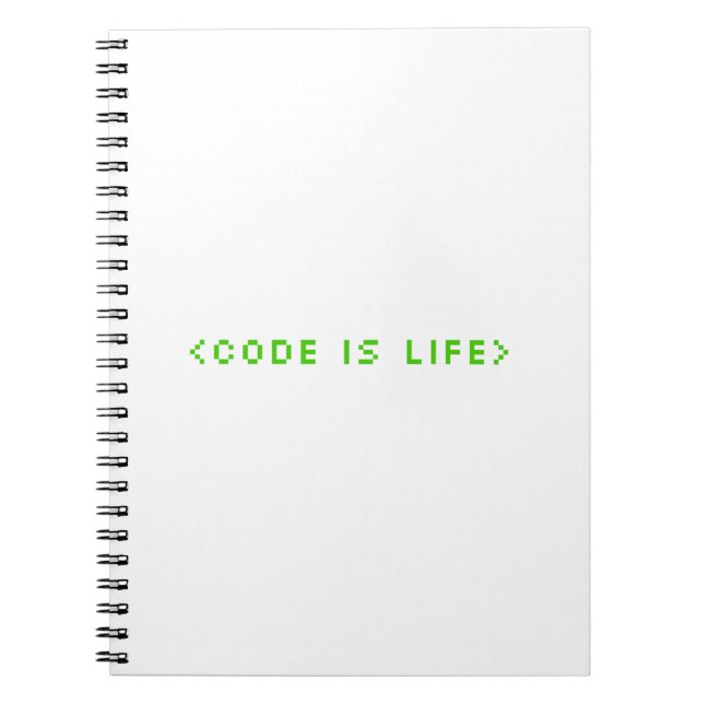 Unlock Your Potential with Code is Life Notebook (Front)