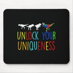 Unlock Your Uniqueness Kids Boys Autism Awareness Mouse Mat