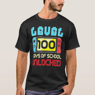 Unlocked Gamer Video Games Boys Level 100 Days Of T-Shirt