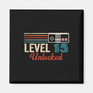 Unlocked Level 15 Birthday Boy Video Game Controll Magnet