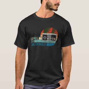 Unlocked Level 30 Birthday Boy Video Game Controll T-Shirt