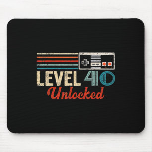 Unlocked Level 40 Birthday Boy Video Game Controll Mouse Mat