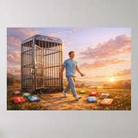 Unlocked Mind in the Digital Dawn Poster