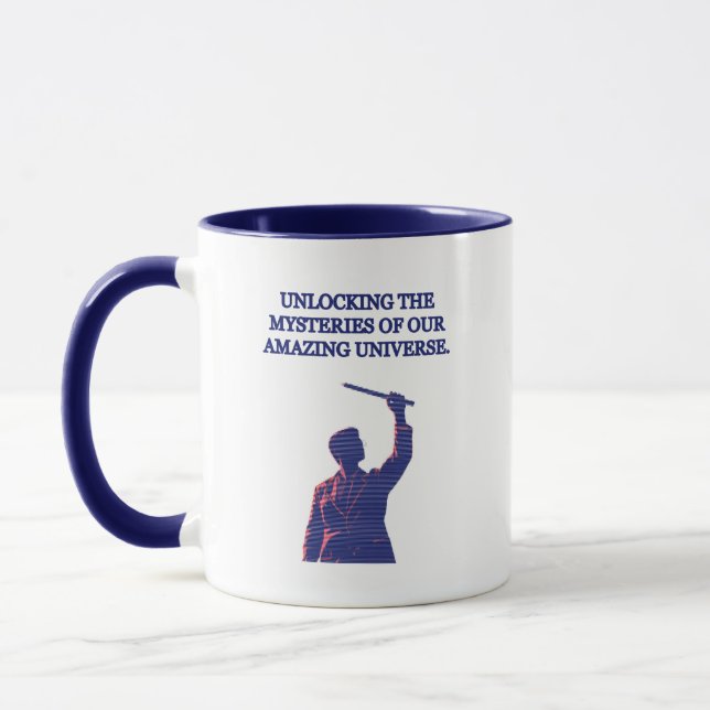 Unlocking Universe Mysteries Space Science Design Mug (Left)