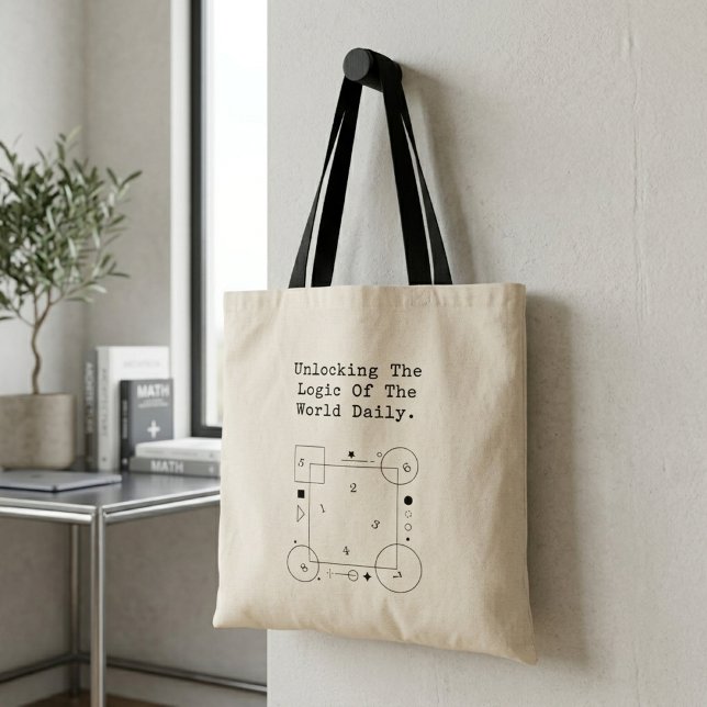Unlocking World's Logic Daily | Math Insights Tote Bag (Creator Uploaded)