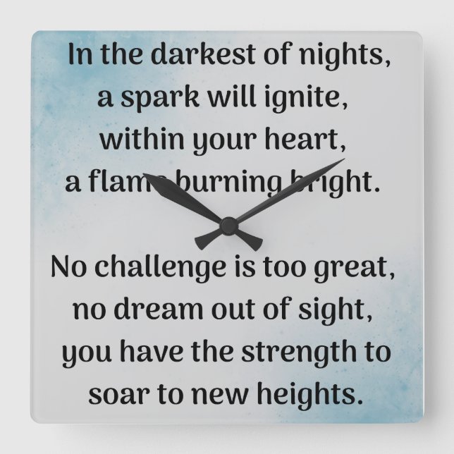  Unlocking Your Inner Winner Square Wall Clock (Front)