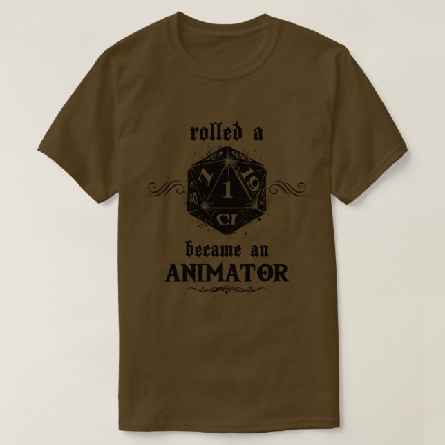 Unlucky Roll Animator T-Shirt (Design Front)