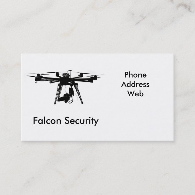 Unmanned Aerial Vehicles or Drones Business Card (Front)