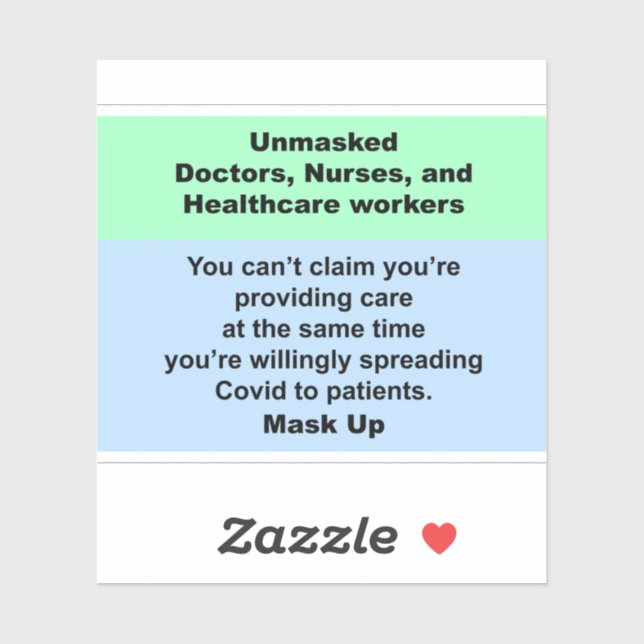 Unmasked doctors, nurses, and healthcare vinyl  (Sheet)