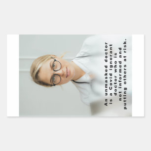 Unmasked doctors paper sticker