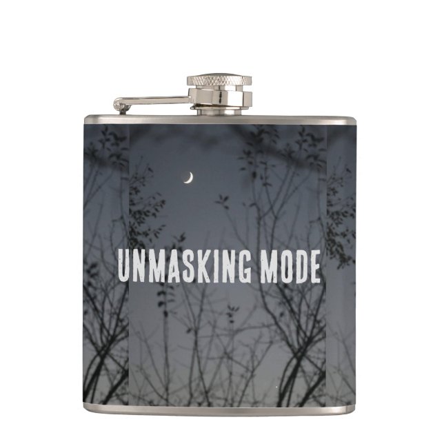 Unmasking Mode Hip Flask (Front)