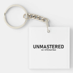 Unmastered Audio T-Shirt - Creative Glitch Style Key Ring