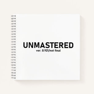Unmastered Audio T-Shirt - Creative Glitch Style Notebook
