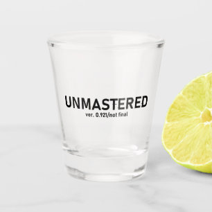 Unmastered Audio T-Shirt - Creative Glitch Style Shot Glass