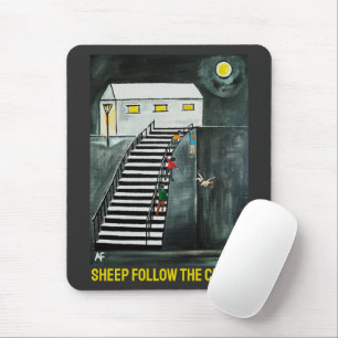 Unnecessary Steps Painting by Alfred Fox Mouse Mat