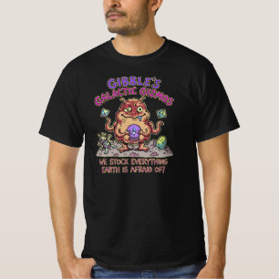unny Gibble's Galactic Gizmos Retro Alien Shop Tee