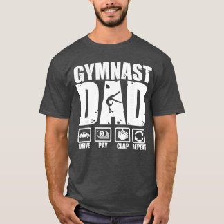 unny Gymnast Dad Proud Gymnastics Father Humor Fat T-Shirt