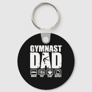 Unny Gymnast Dad Proud Gymnastics Father Humour Fa Key Ring