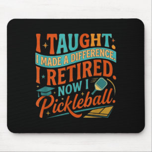 Unny retired educator pickleball player mouse mat