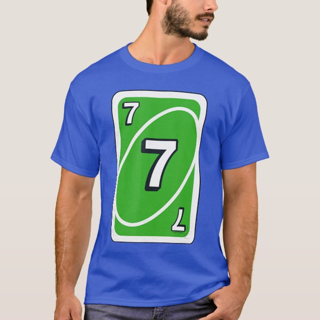 UNO Halloween Green 7 Card T-Shirt (Front)