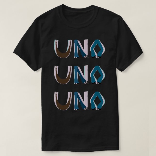 UNO Little Big inspired lettering T-Shirt (Design Front)