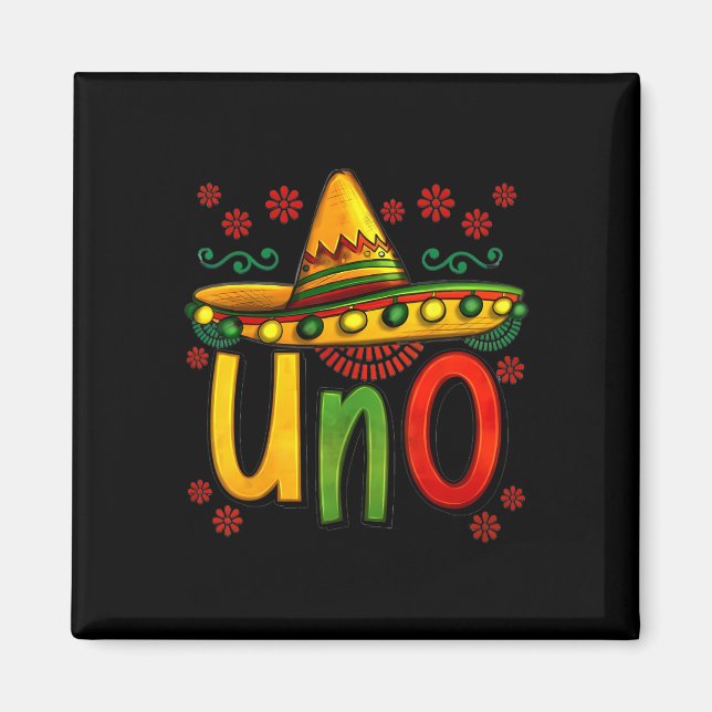 Uno My First Mexican Birthday Cinco De Mayo 1st Bi Magnet (Front)