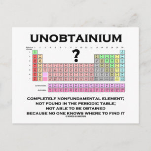 Unobtainium Completely Nonfundamental Element Postcard