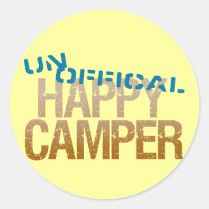 UnOfficial Happy Camper Classic Round Sticker