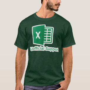 UnOfficial Support Excel Spreadsheet Funny Account T-Shirt