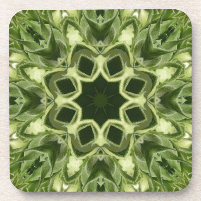 Unopened Sunflower Coaster (Front)