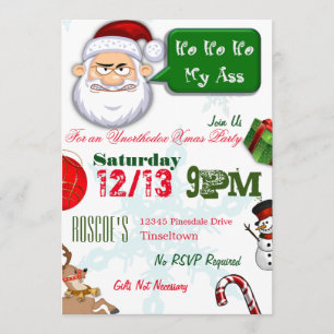 Unorthodox Xmas Party Invitations
