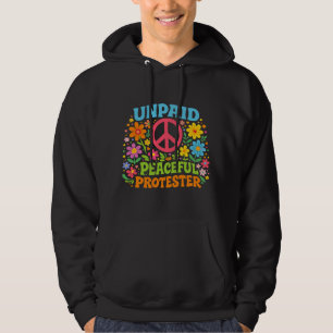 Unpaid Peaceful Protester Retro Peace Activism Hoodie