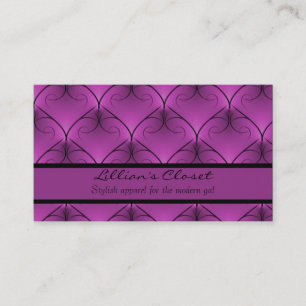 Unparalleled Elegance Business Card, Purple Card
