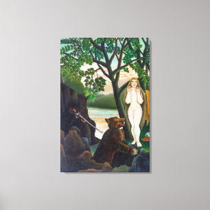 Unpleasant Surprise Henri Rousseau Canvas Print