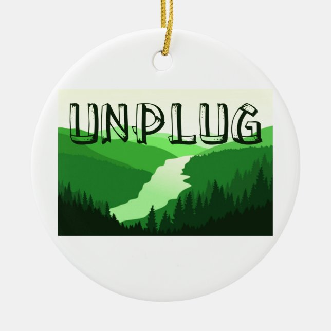 Unplug Ceramic Tree Decoration (Front)