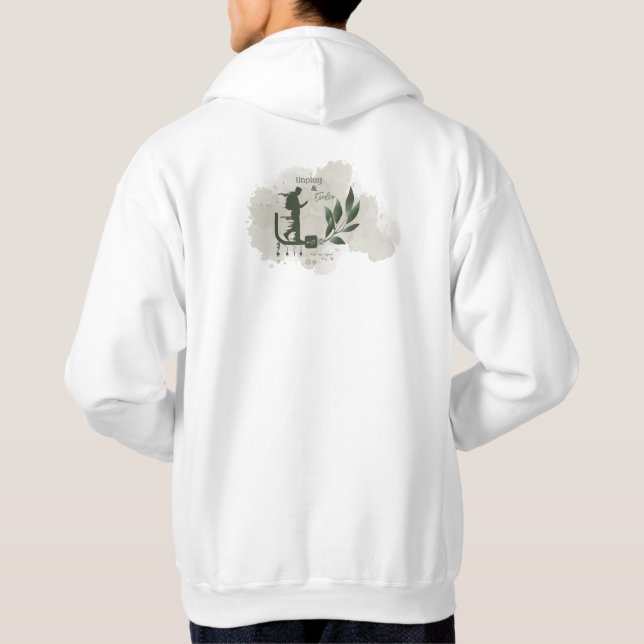Unplug & Evolve | Minimalist Motivational Hoodie (Back)