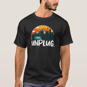Unplug Hiking Apparel  Hiker Hiking Retro Vintage  T-Shirt