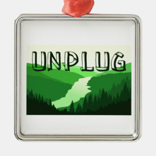 Unplug Metal Tree Decoration