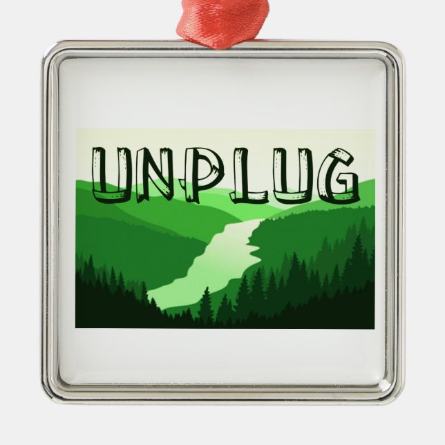 Unplug Metal Tree Decoration (Front)
