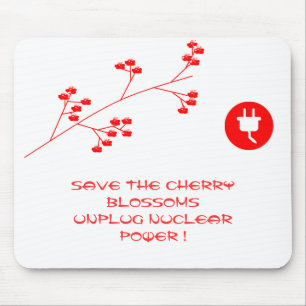 UNPLUG NUCLEAR POWER MOUSE MAT