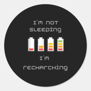Unplugged & Energized_ Cool Battery Design Classic Round Sticker