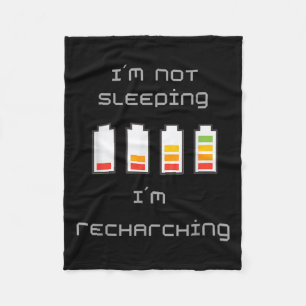 Unplugged & Energized_ Cool Battery Design Fleece Blanket