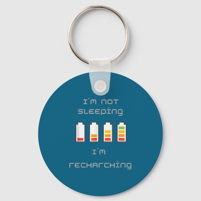 Unplugged &amp; Energized_ Cool Battery Design  Key Ring (Front)