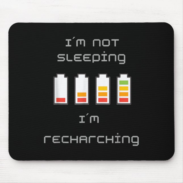 Unplugged &amp; Energized_ Cool Battery Design  Mouse Mat (Front)