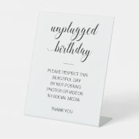 Unplugged Birthday No Posting To Social Media