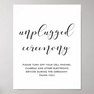 Unplugged ceremony wedding sign