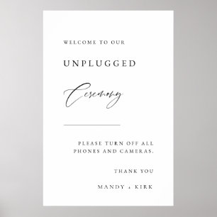 Unplugged Ceremony Wedding Sign